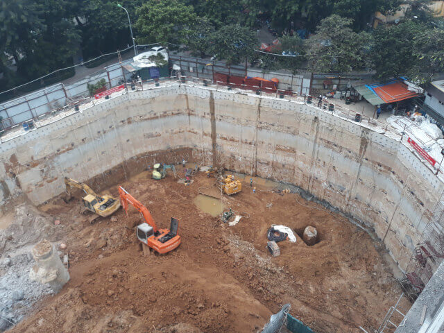 Tường vây và cọc barrette